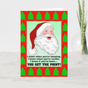 Santa Knows Greetings card