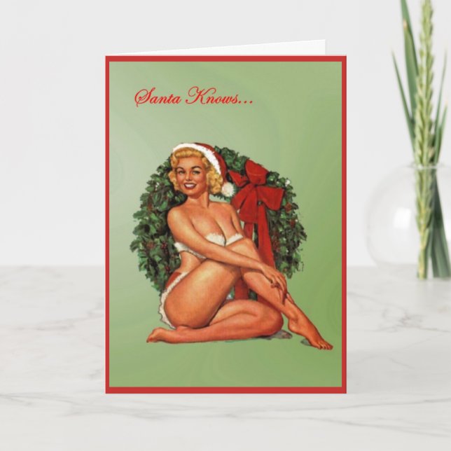 Santa Knows... Holiday Card (Front)