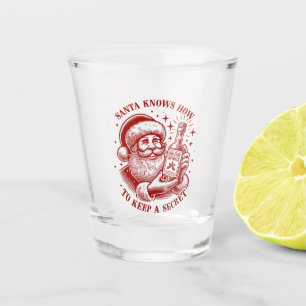 Santa Knows How to Party Shot Glass