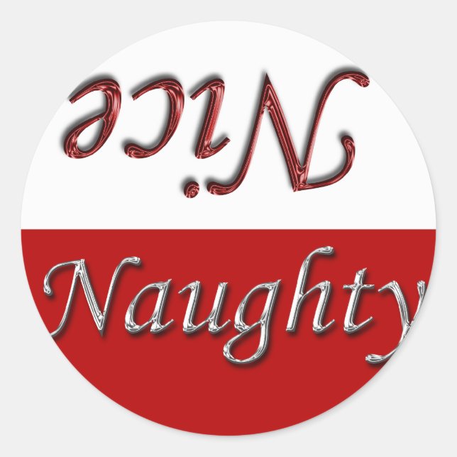 Santa Knows Naught Nice Holiday Envelope Seals (Front)