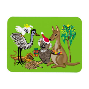 Santa koala Australian Christmas Magnet