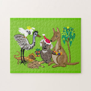 Santa Koala Christmas presents Jigsaw Puzzle