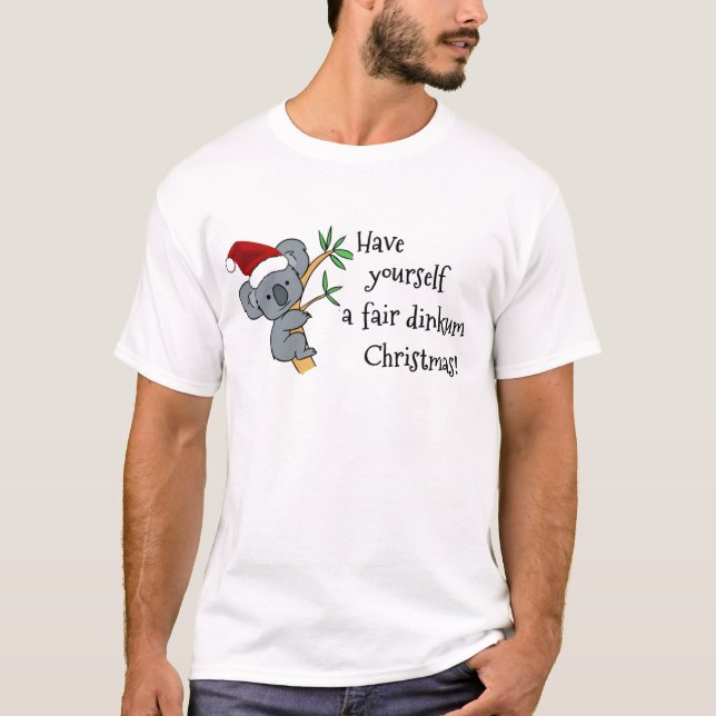 Santa Koala - Fair Dinkum T-Shirt (Front)