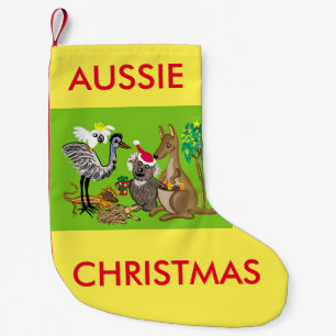 Santa koala small christmas stocking