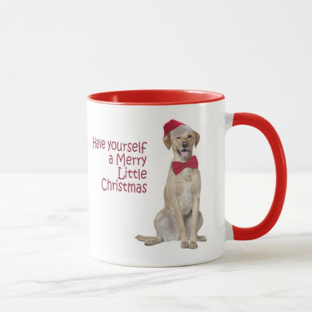 Santa Lab Christmas Mug (Right)