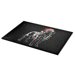 Santa Labrador Retriever Christmas Light Dog Lover Cutting Board