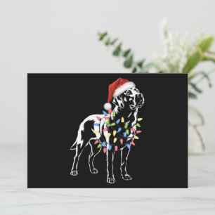Santa Labrador Retriever Christmas Light Dog Lover Holiday Card