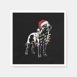 Santa Labrador Retriever Christmas Light Dog Lover Napkin