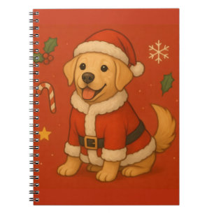 Santa Labrador Retriever Dog Cute Christmas Notebook