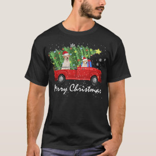 Santa Labrador Retriever Riding Red Truck Merry Ch T-Shirt