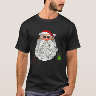 Santa Labyrinth Puzzle Beard Santa Beard Puzzle T-Shirt