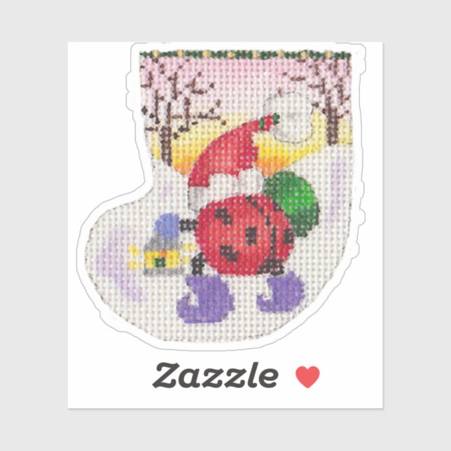 Santa ladybug sticker (Sheet)