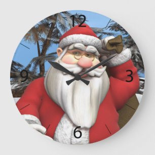 Santa Large Clock
