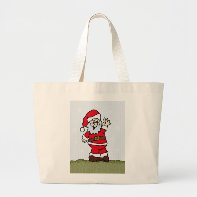 Santa Large Tote Bag (Front)