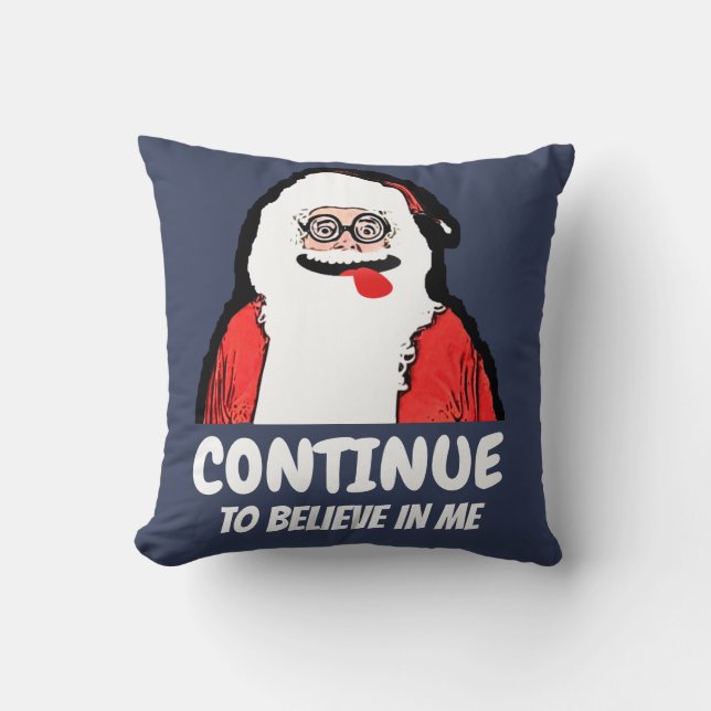 Santa laughing, Humour design Cushion (Front)