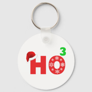 santa laughs at christmas key ring