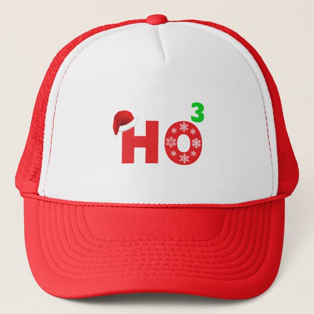 santa laughs at christmas trucker hat (Front)