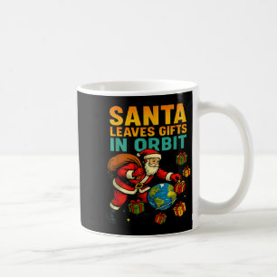 Santa Leaves In Orbit Funny Xmas Space Coffee Mug
