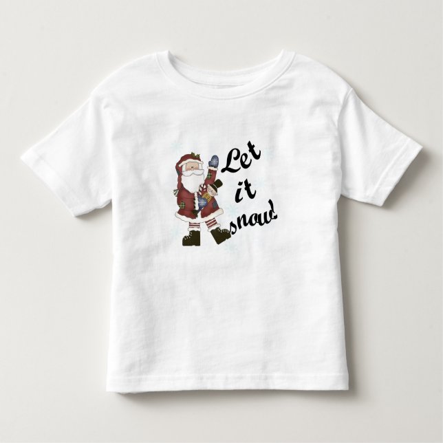Santa Let it Snow T-shirts and Gifts (Front)