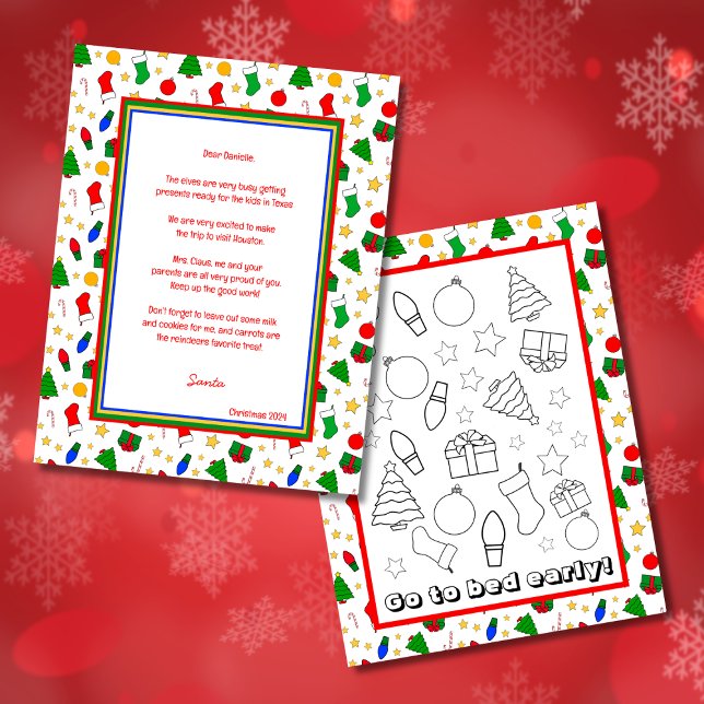 Santa Letter & Colouring Page Paper Sheet (Creator Uploaded)