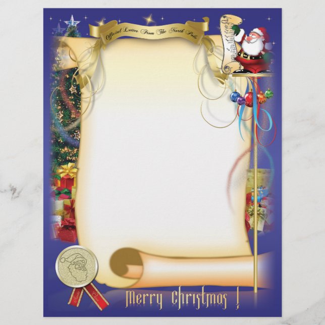 Santa Letter Custom Letterhead (Front)