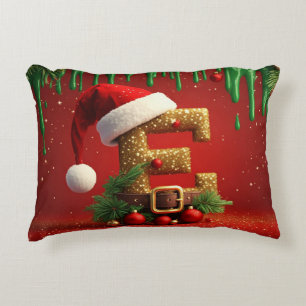 Santa Letter E Belt Pine And Winter Decorations ✨ Decorative Cushion