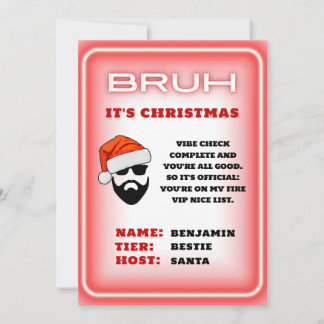 Santa Letter to Teen  |  Christmas Nice List Invitation