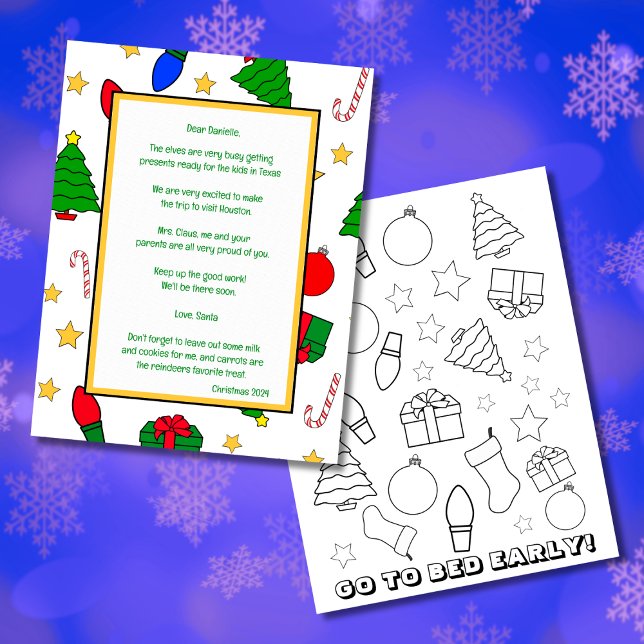 Santa Letter with Colouring Page Paper Sheet (Creator Uploaded)
