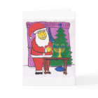 Santa Lighting a Menorah