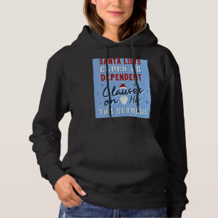 Santa Lists Elves As Dependent Clauses Accountant Hoodie