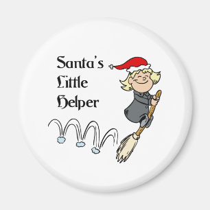 Santa little helper magnet