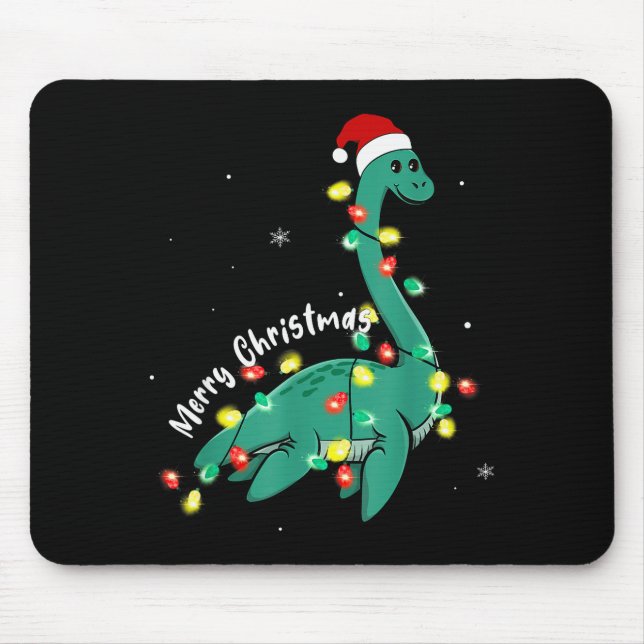 Santa Loch Ness Monster Christmas Nessie Boys Girl Mouse Pad (Front)
