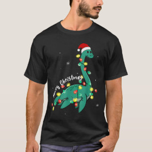 Santa Loch Ness Monster Christmas Nessie Boys Girl T-Shirt