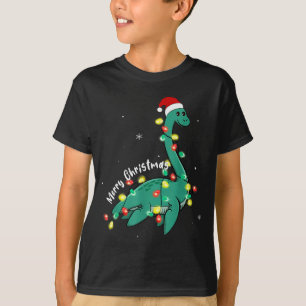 Santa Loch Ness Monster Christmas Nessie Boys Girl T-Shirt