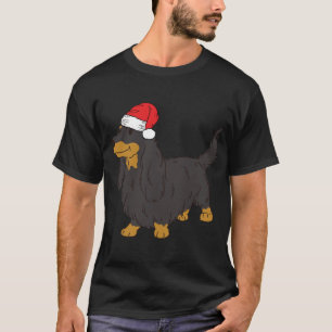 Santa Long Haired Dachshund Winter Christmas Dog M T-Shirt
