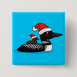 Santa Loon 15 Cm Square Badge