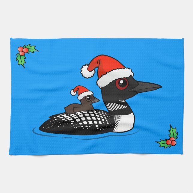 Santa Loon Tea Towel (Horizontal)