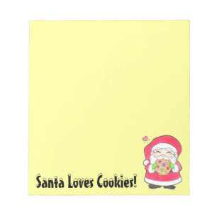 Santa Loves Cookies Notepad