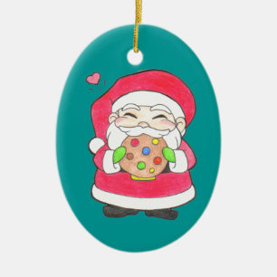 Santa Loves Cookies Ornament
