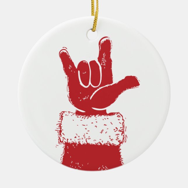 Santa Loves You Ornament (Front)