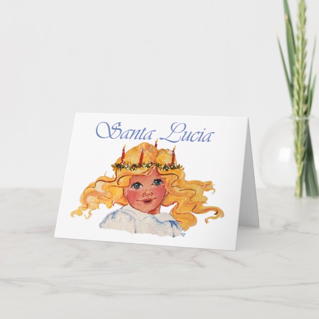 Santa Lucia Card with Sentiment (Front)