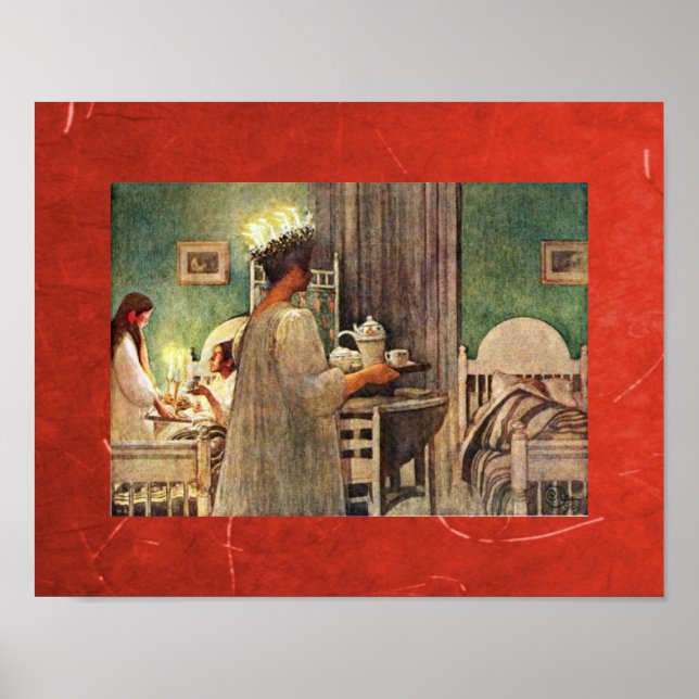 Santa Lucia Scandinavian Winter Holiday Poster (Front)