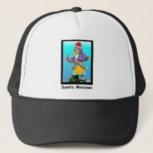 Santa Macaws Funny Christmas Gifts & Tees Trucker Hat