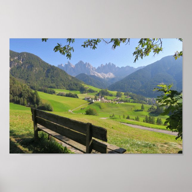Santa Maddalena Dolomites Italy Poster (Front)