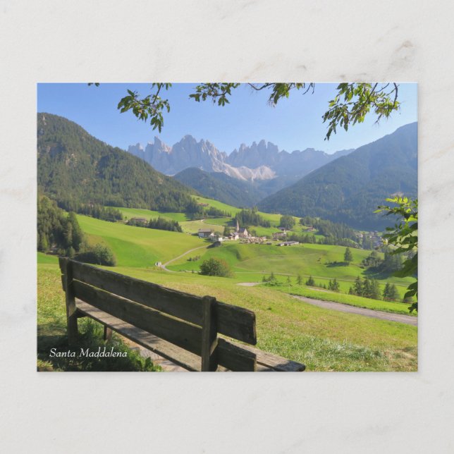 Santa Maddalena Dolomites Postcard (Front)