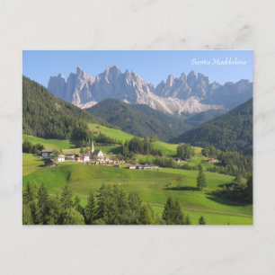 Santa Maddalena Dolomites Postcard