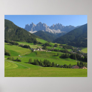 Santa Maddalena Dolomites Poster
