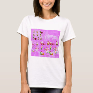Santa Magical Pink New Year T-Shirt