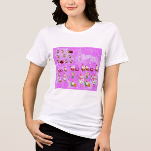 Santa Magical Pink New Year Tri-Blend Shirt