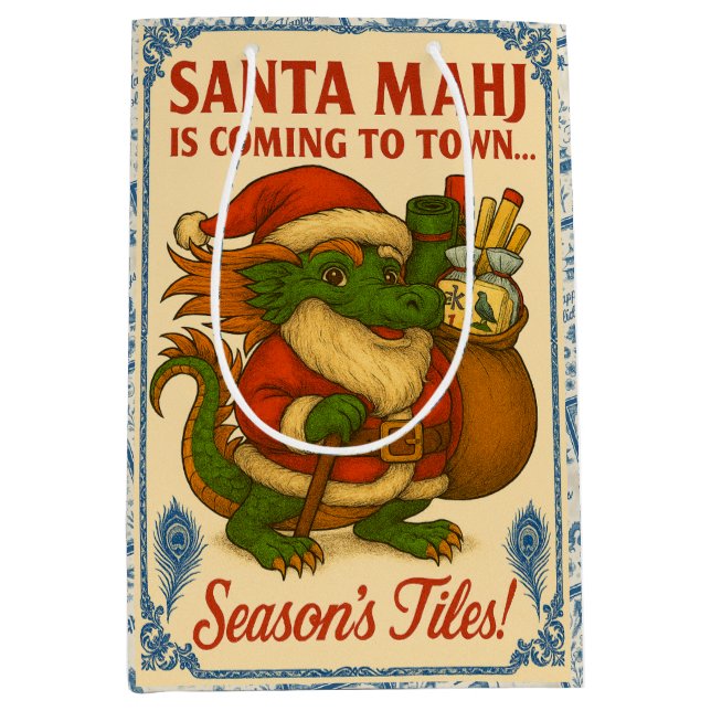 Santa Mahj Gift Bag  (Front)